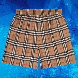 Burberry Tan Plaid Athletic Shorts